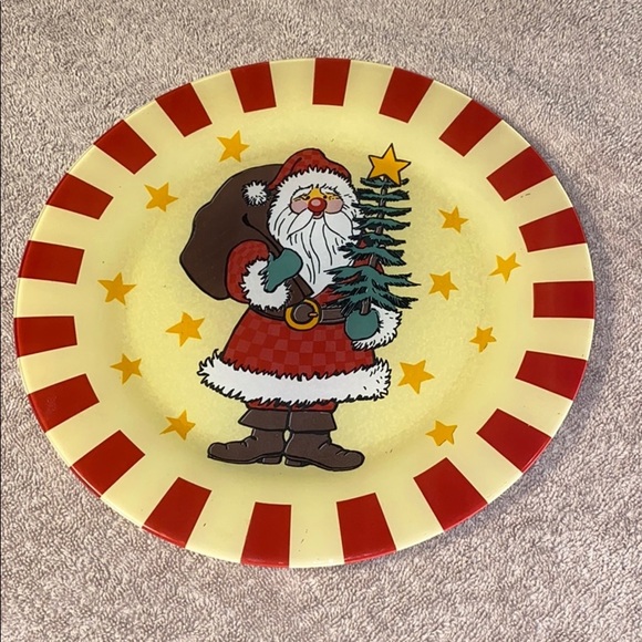 Santa Christmas Plate 10-1/2” - Picture 1 of 4